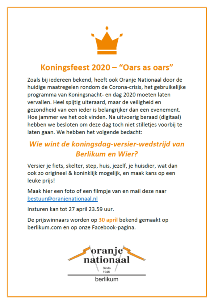 Koningsfeest 2020